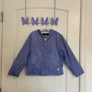 Vintage London Fog girl’s bluish purple zip hooded windbreaker‎ jacket medium